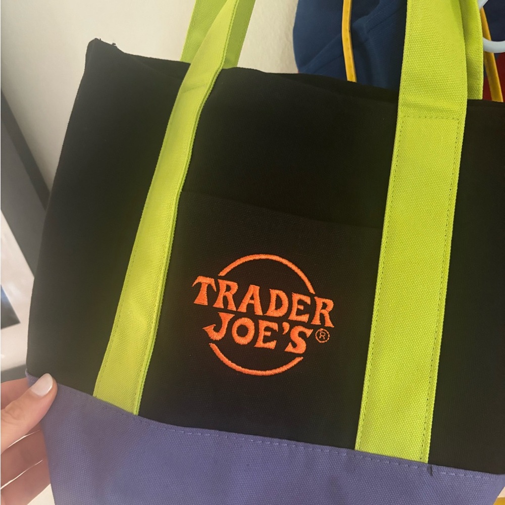 Trader Joe's Black and Purple MINI Halloween tote
